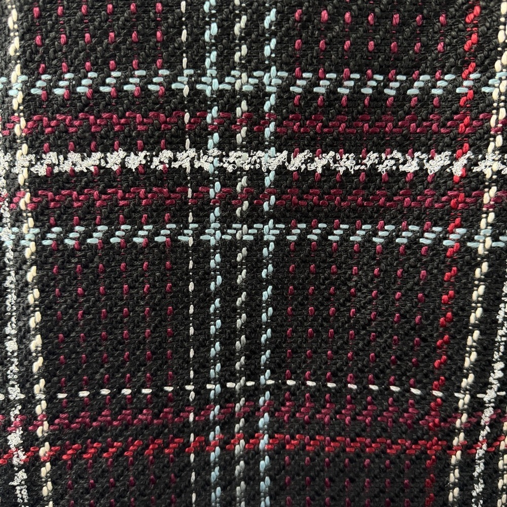 White House Black Market Women Plaid Tweed Mini Skirt 6 Black Red White Holidays - Picture 10 of 13